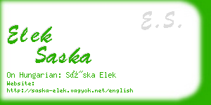 elek saska business card